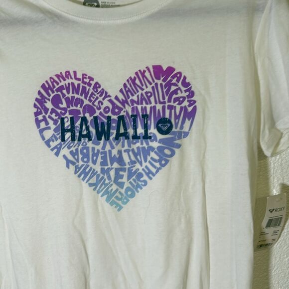 NWT-Roxy- Hawaii graphics t-shirt- Size xl - Picture 2 of 5